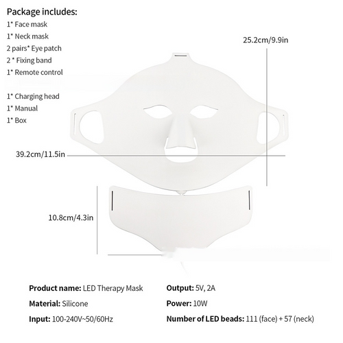 7-Color LED Silicone Face Mask