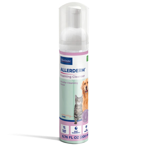 Allerderm espuma limpiadora sin enjuague para perros y gatos